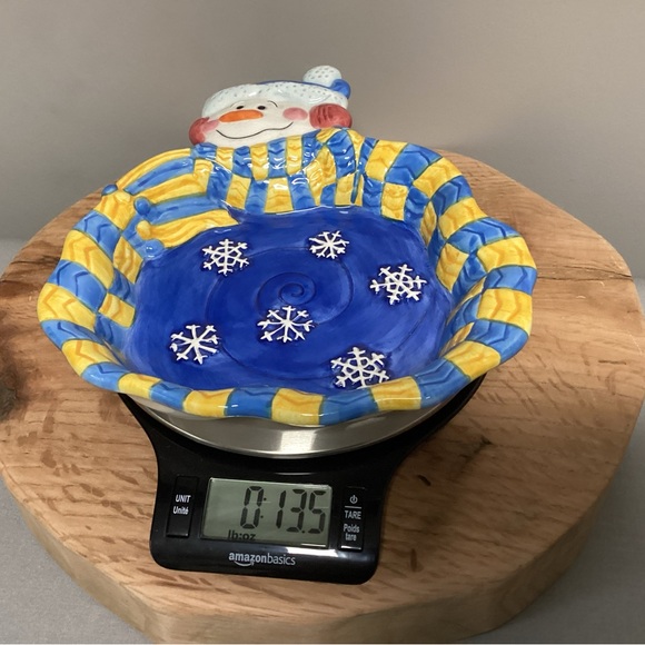 🟡 “3/$15” - WCL Christmas Snowman - Ceramic crafted Candy Bowl / Serving Dish - Picture 11 of 11